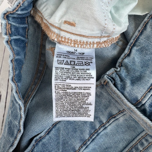 NWT Old Navy High Rise Baggy Wide Leg Girls Jeans Size 14 - Picture 6 of 7